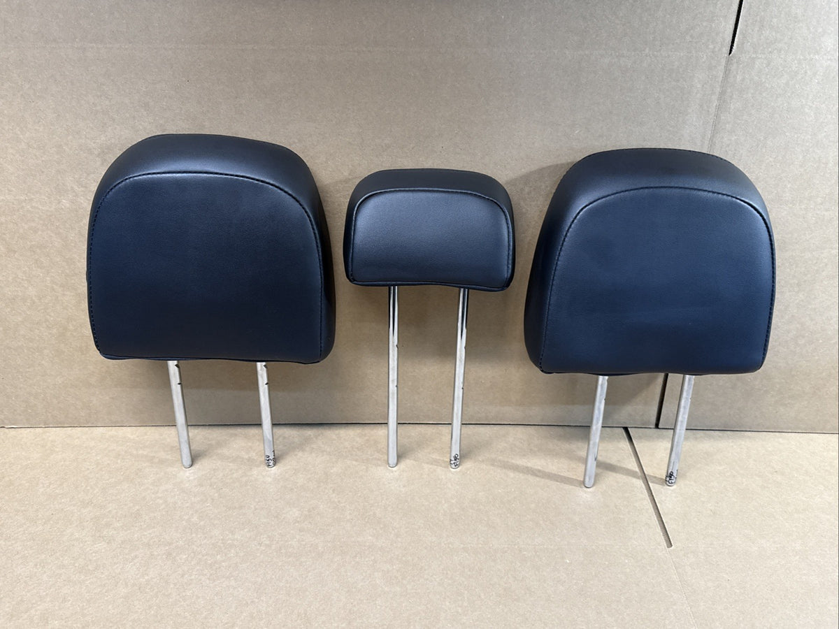 2011 2014 Ford F 150 F150 Back Rear Head Rest Headrest Black Leather Set of 34