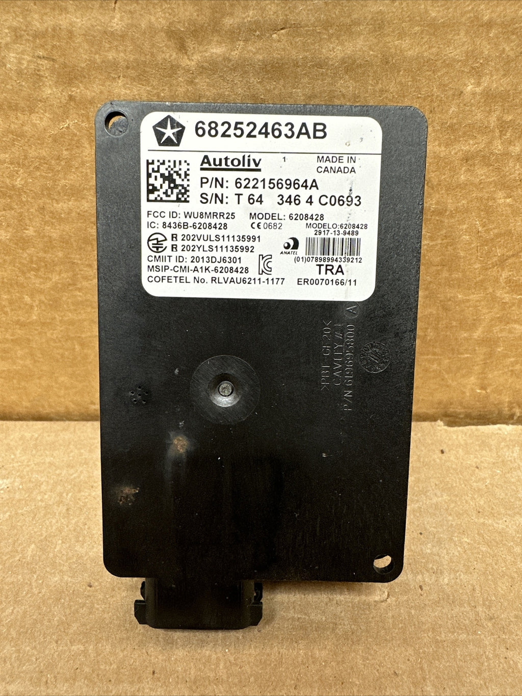 2015   2016 Dodge Charger Blind Spot Alert Sensor Module 68252463AB0