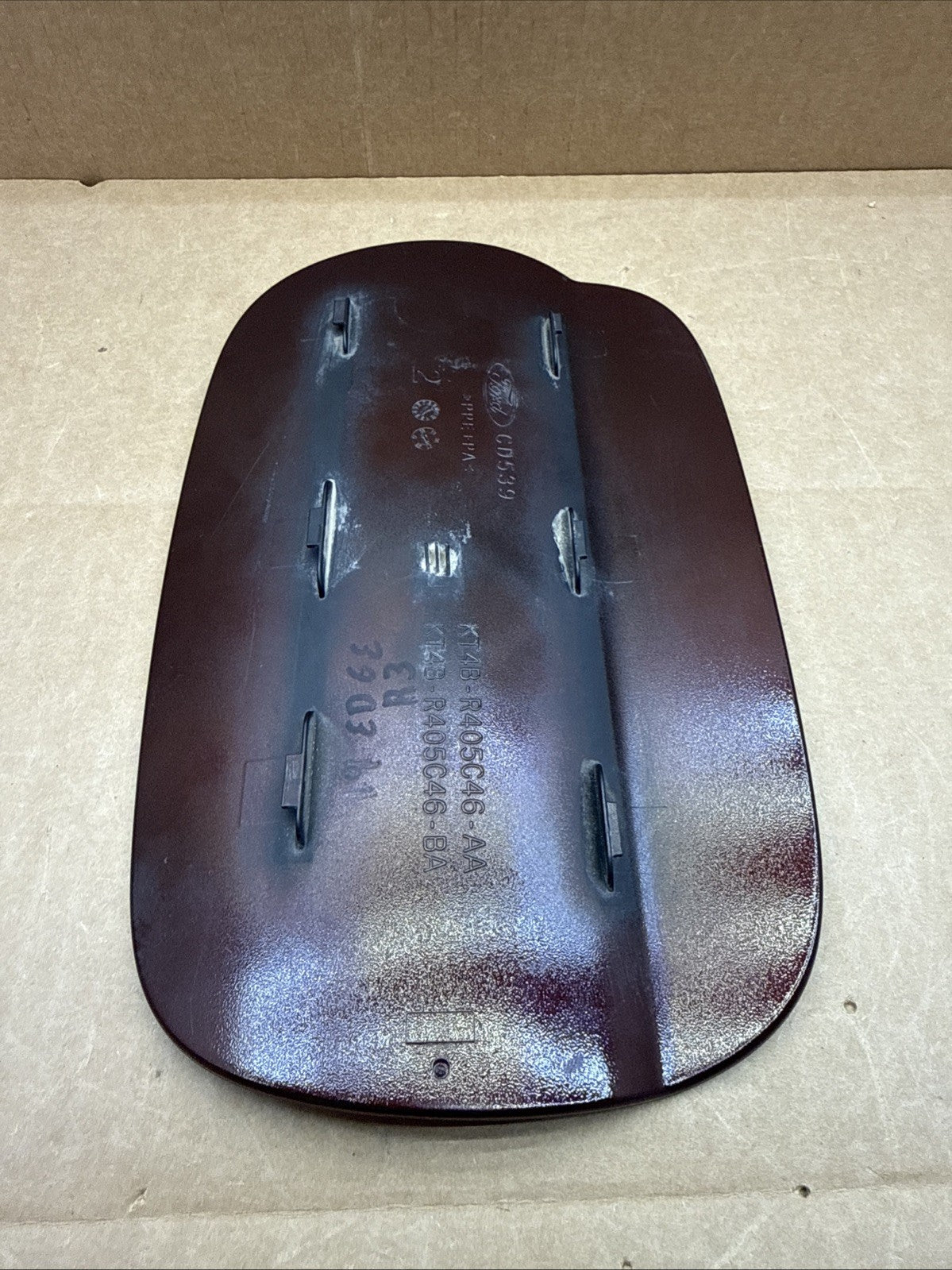 2019-2024 Edge Fuel Gas Tank Filler Door Lid Cover  Maroon Burgundy R3 Scratched5