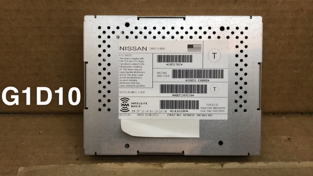 2007 2012 Nissan Sentra XM radio receiver module 28051 EH00B0