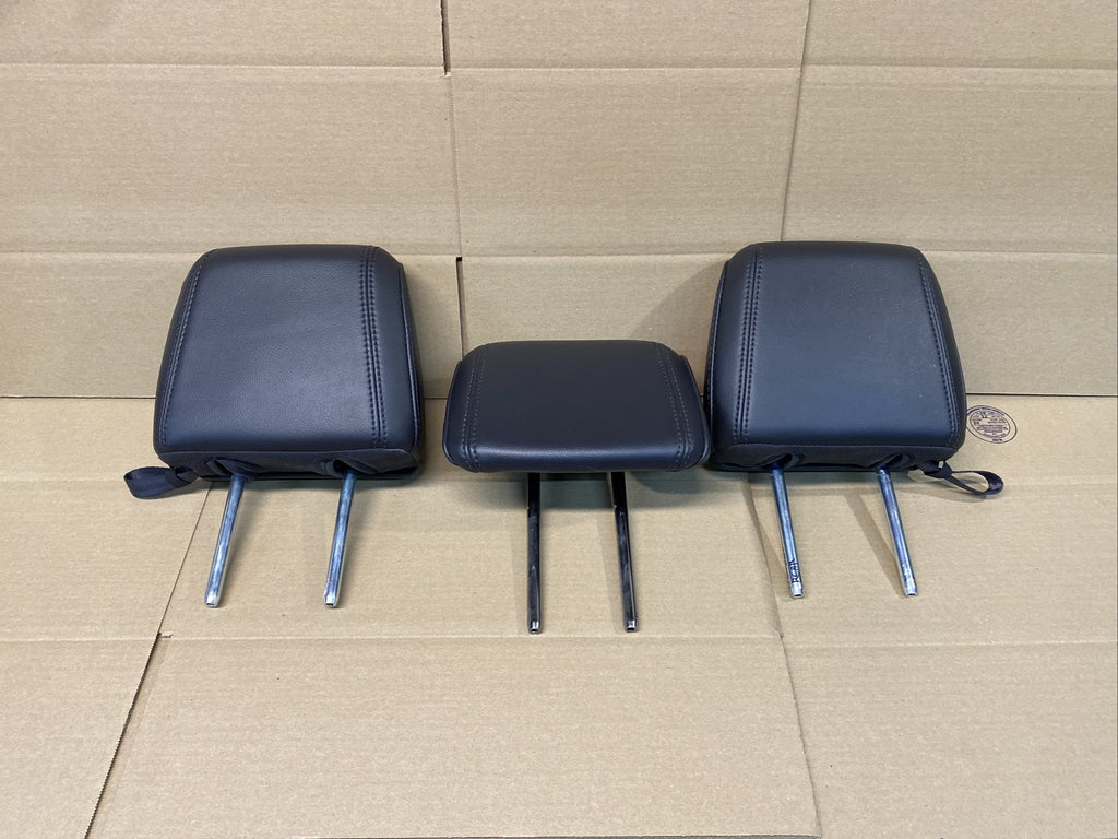 2011 2015 Ford Explorer Back Rear Head Rest Headrest Black Leather Set4