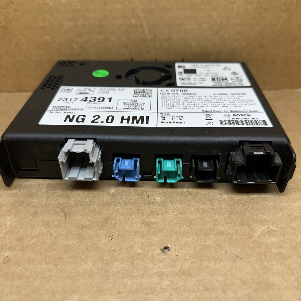 2014 GM HMI Human Machine Interface NG 2.0 Control Module 231743913