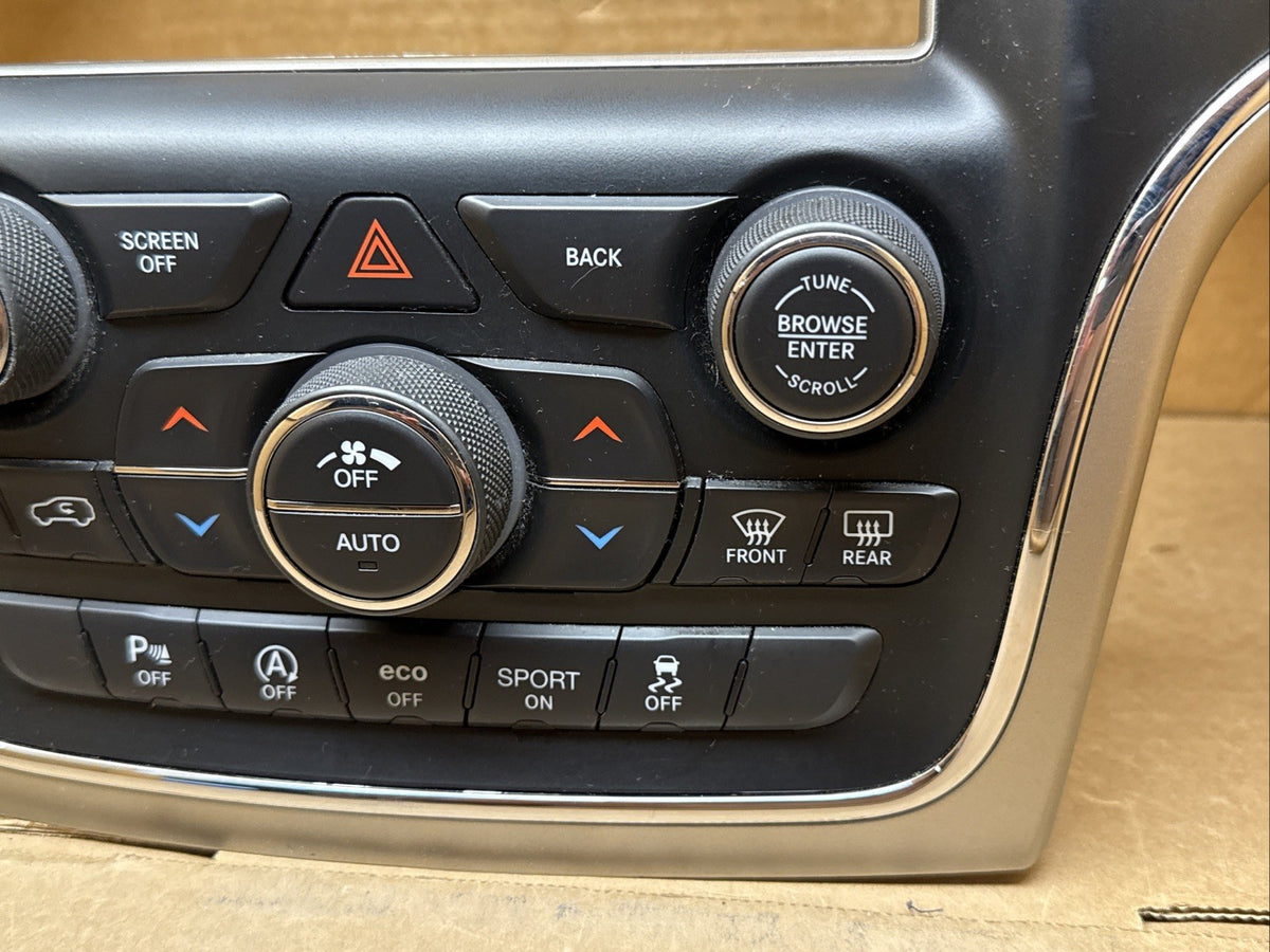 2016 2018 Jeep Grand Cherokee Temperature Control Unit Radio Bezel 68254007AG6