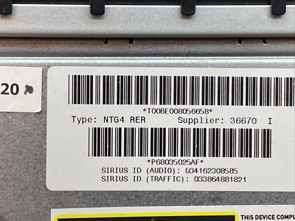 2009 2011 Volkswagen VW Routan Touchscreen Radio DVD Player RER P68035025AF7