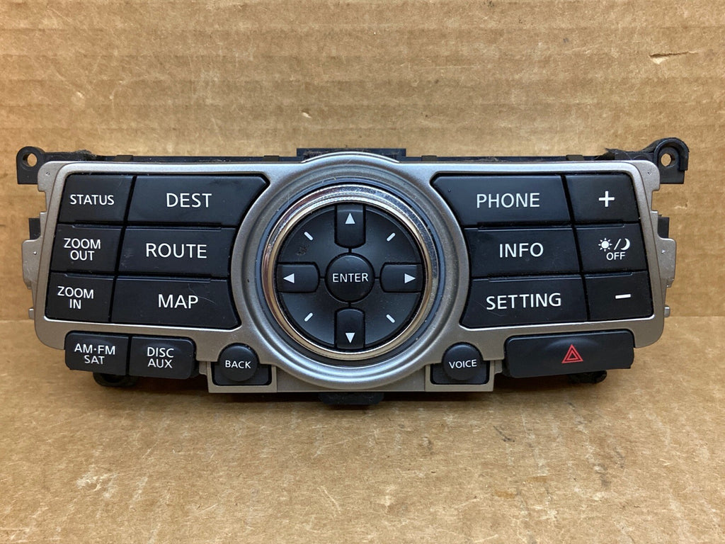 2010 2012 INFINITI G37 INFO ROUTE MAP PHONE AUDIO CONTROL PANEL 28395 1UF1A0