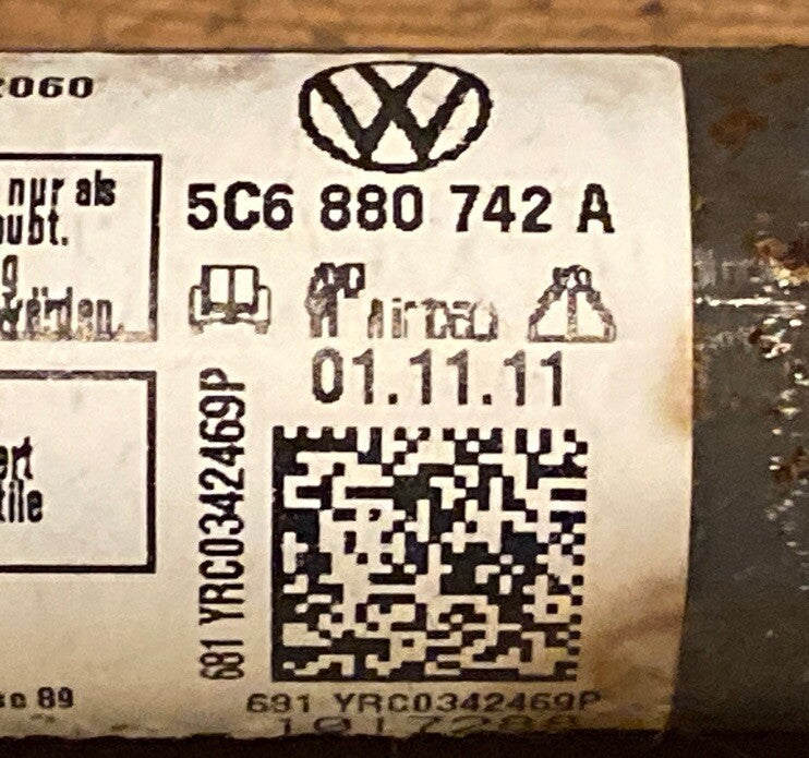 Volkswagen VW Jetta Right Side Passenger Curtain Roof Air Bag Airbag 5C6880742A2