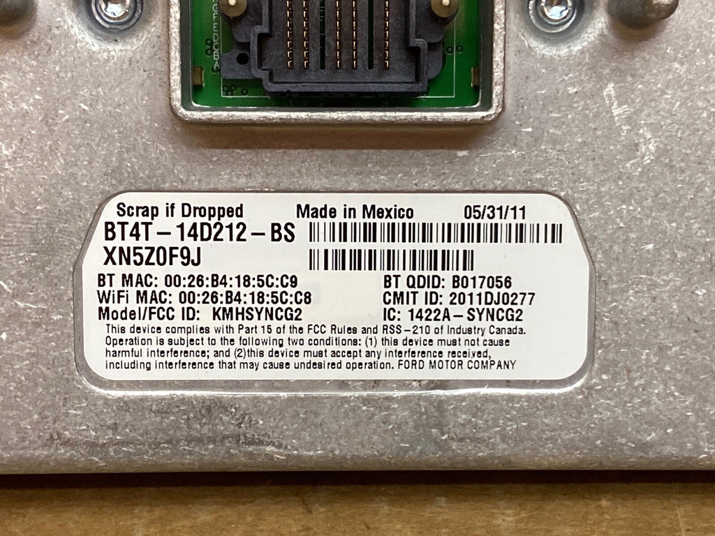2011 Ford Explorer Radio Sync Module BB5T 14F239 CT BT4T 14D212 BS3