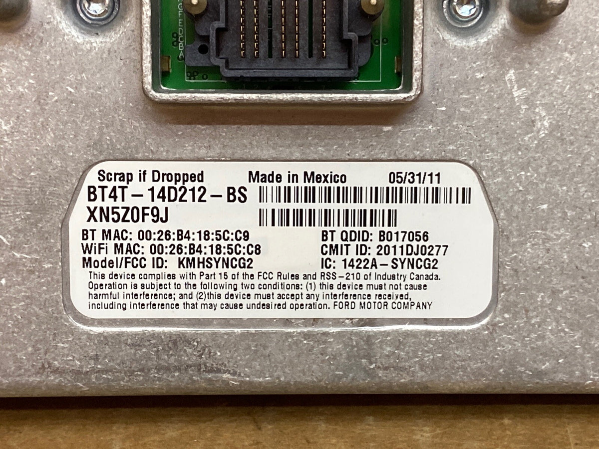2011 Ford Explorer Radio Sync Module BB5T 14F239 CT BT4T 14D212 BS3