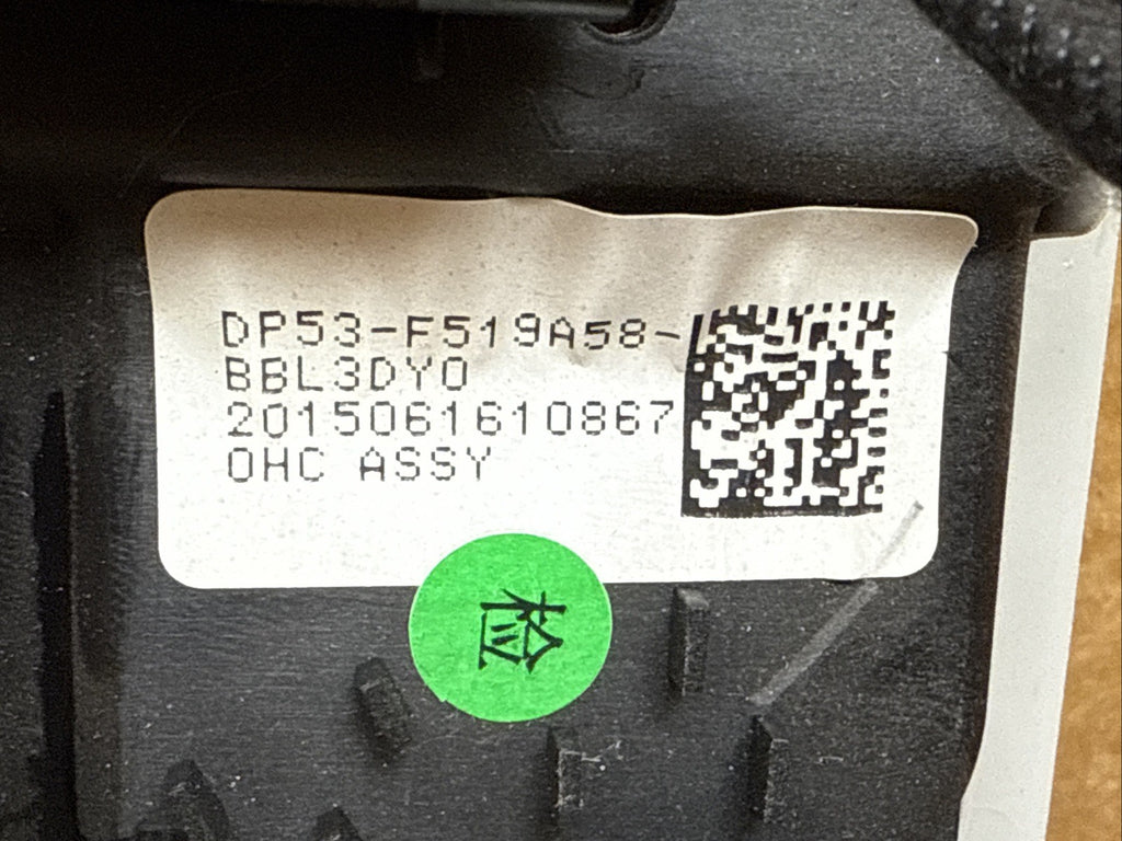 2013 2016 Lincoln MKZ Front Over Head Overhead Console DP53 F519A58 BBL3DY08