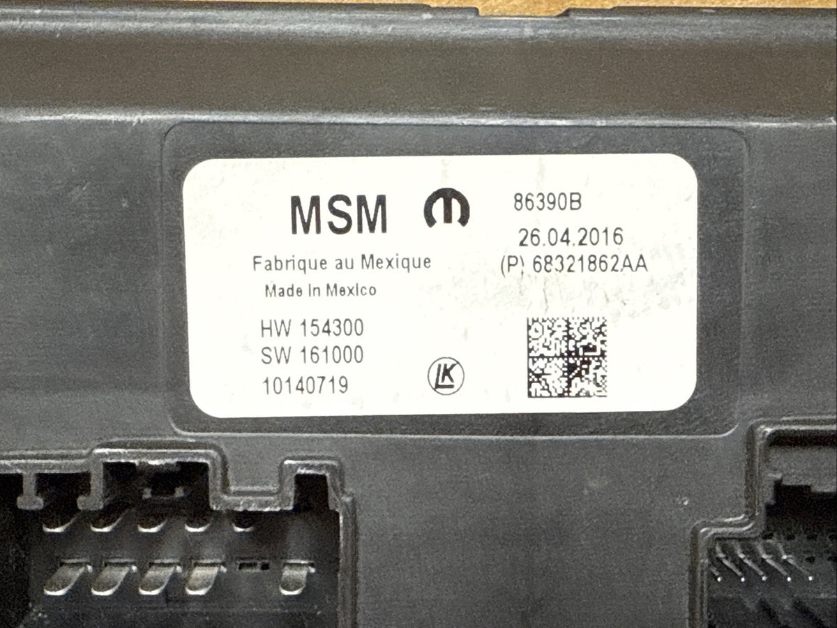2017   2019 Chrysler Pacifica Front Driver Seat Memory Module  68321862AA3