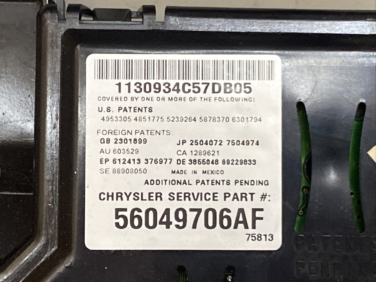 2002 2005 Dodge Ram Overhead Console Dome Map Lights Digital Display 56049706AF7