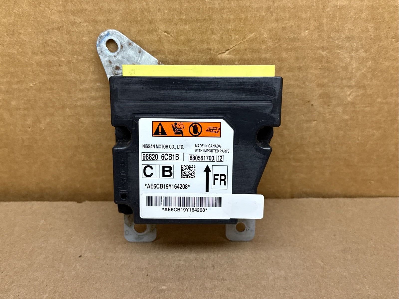 2019 2020 Nissan Altima SRS Airbag Air Bag Control Module 98820 6CB1B0