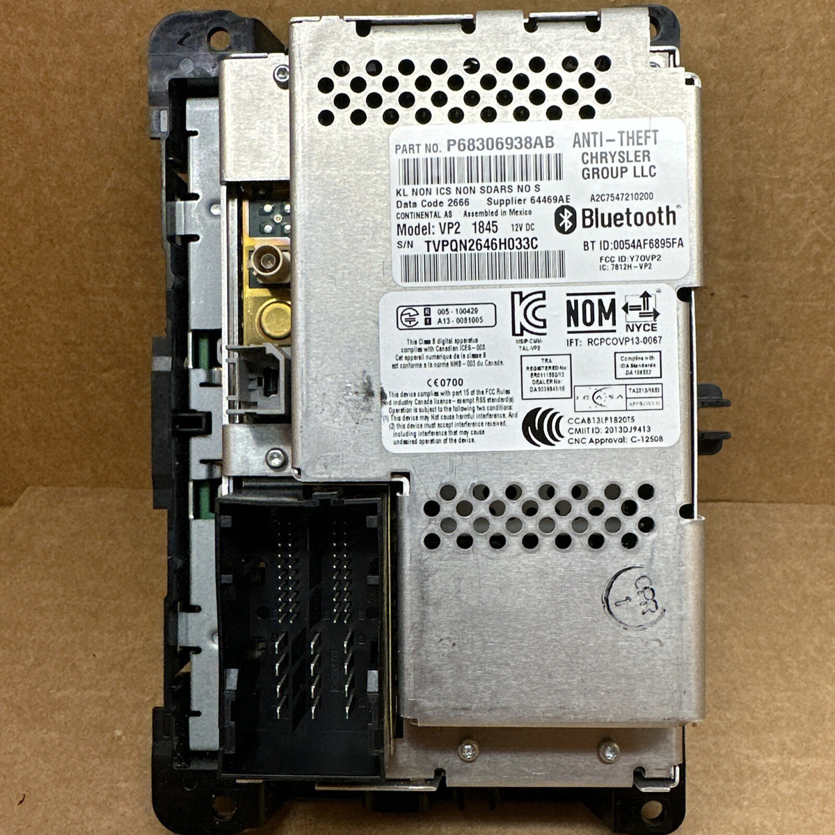 2017 Jeep Cherokee Radio Receiver Player Information Screen VP2 OEM P68306938AB5