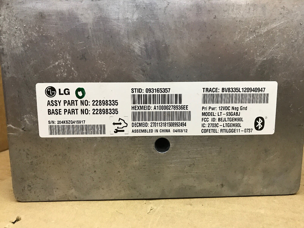 12 13 14 CHEVROLET TAHOE ONSTAR COMMUNICATION CONTROL MODULE 22898335 OEM1