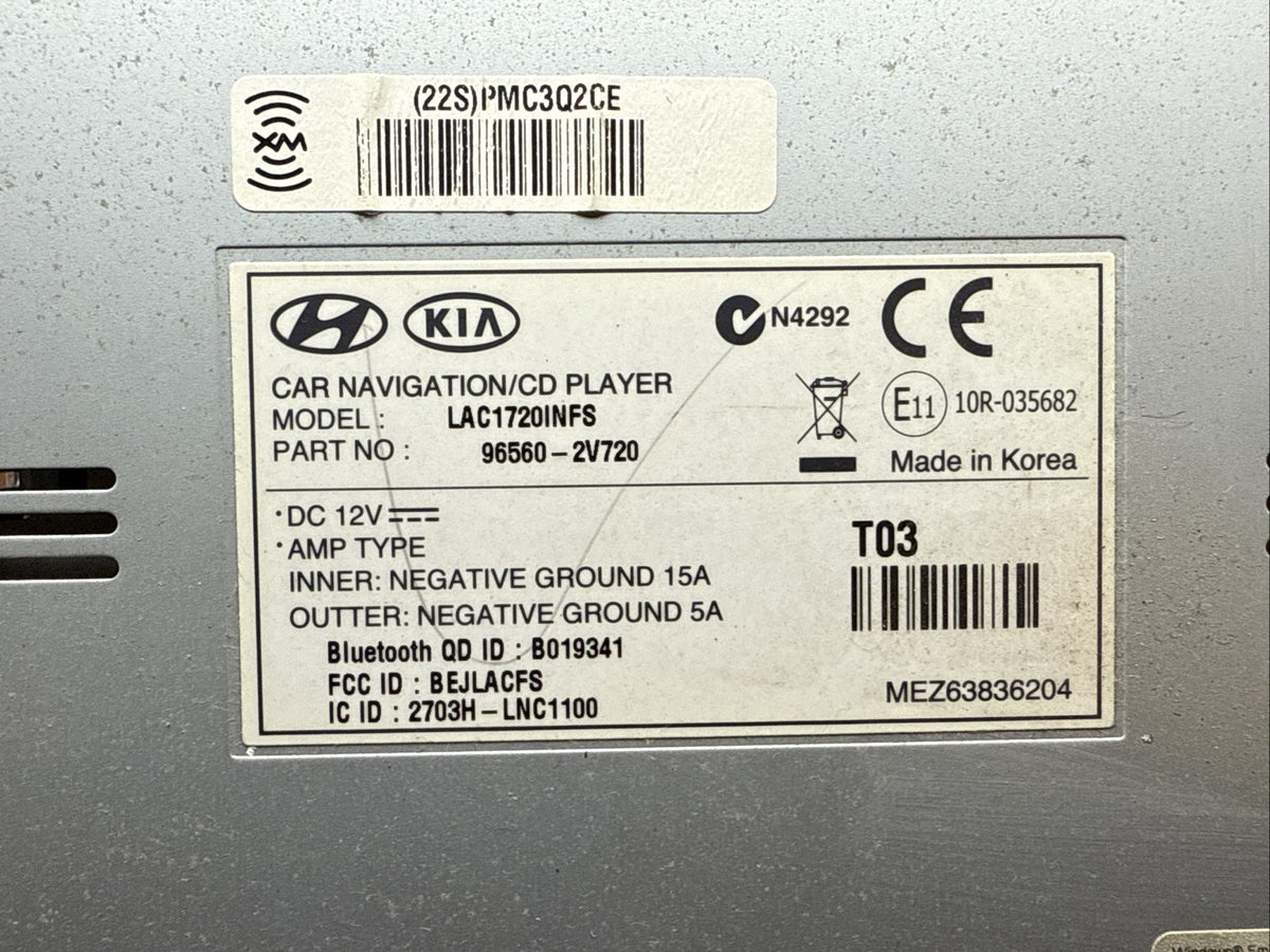 2012 2015 Hyundai Veloster Radio Touchscreen Receiver Unit 96560 2V7305