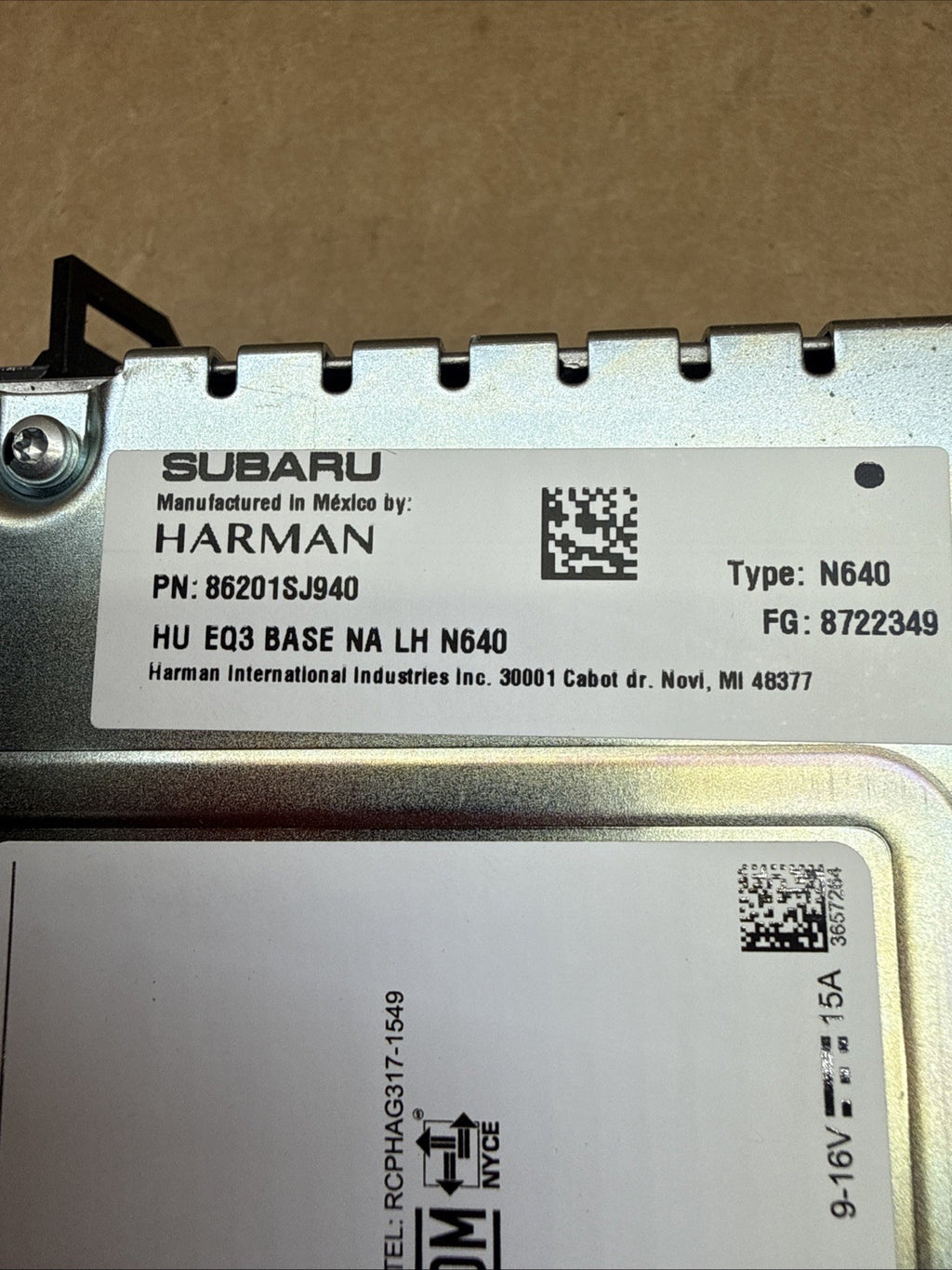 2019-2023 Subaru Forester OEM Dash Radio Receiver Screen Display 86201SJ9405