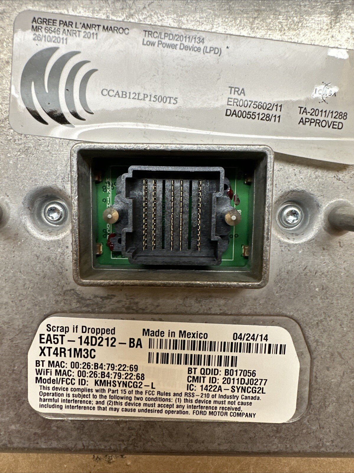 2012 2015 Ford Sync 2 Receiver Module EA5T 14D212 BA DJ5T 14F239 DC5