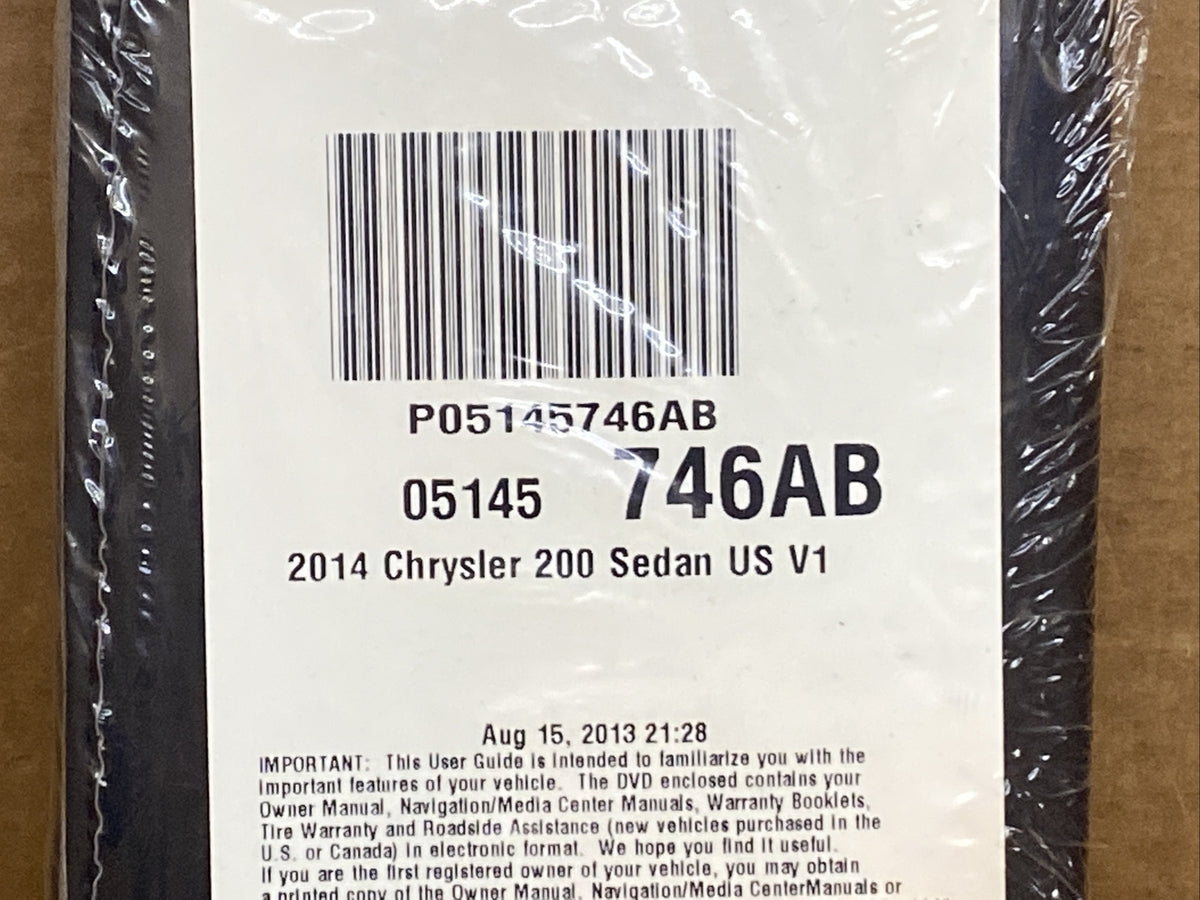 2014 14 Chrysler 200 Owner's Owners Owner Manual Book Guide Set Case OEM3