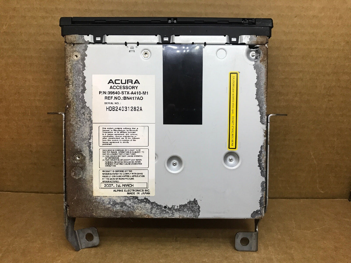 07 09 ACURA MDX NAVIGATION GPS RADIO CD DVD ROM DRIVE PLAYER 39540 STX A410 M17
