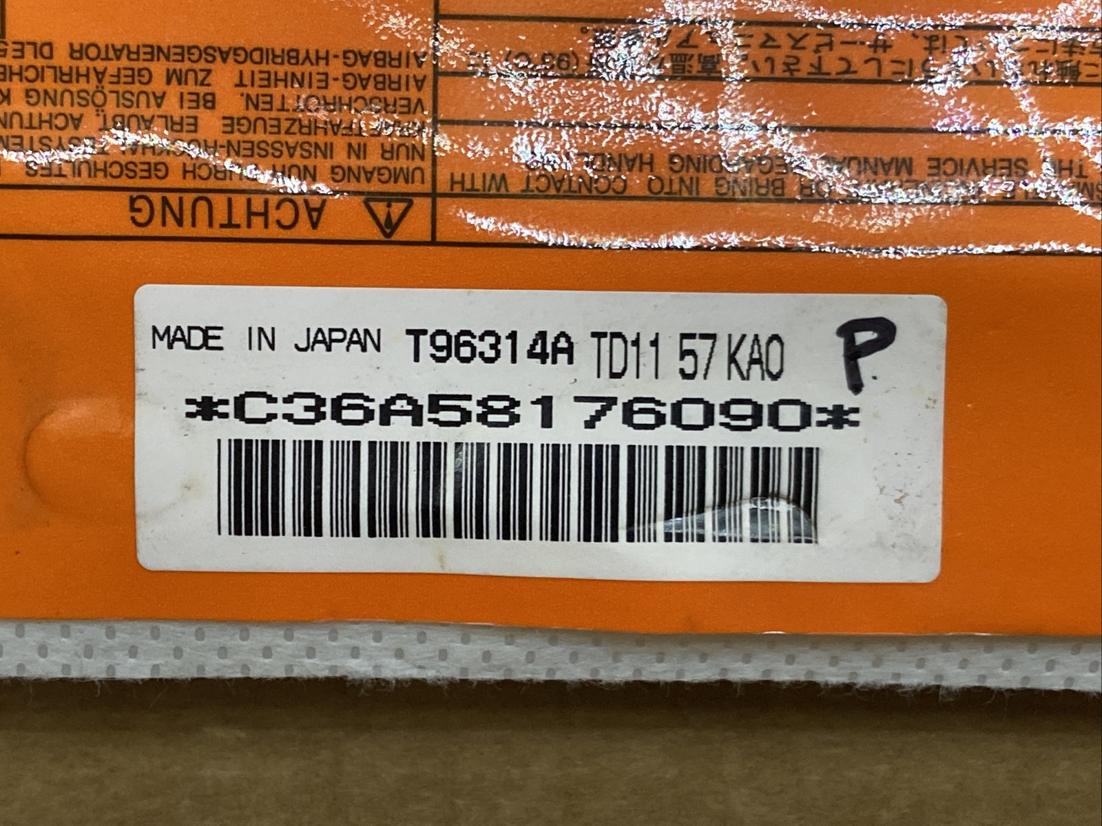 Mazda CX 9 CX9 CX 9 Front Right Side Passenger Seat Air Bag Airbag 3