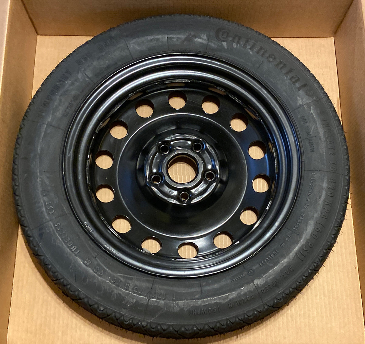 11 19 VW Volkswagen Jetta Compact Spare Tire Wheel Continental 16 In T125/90R168