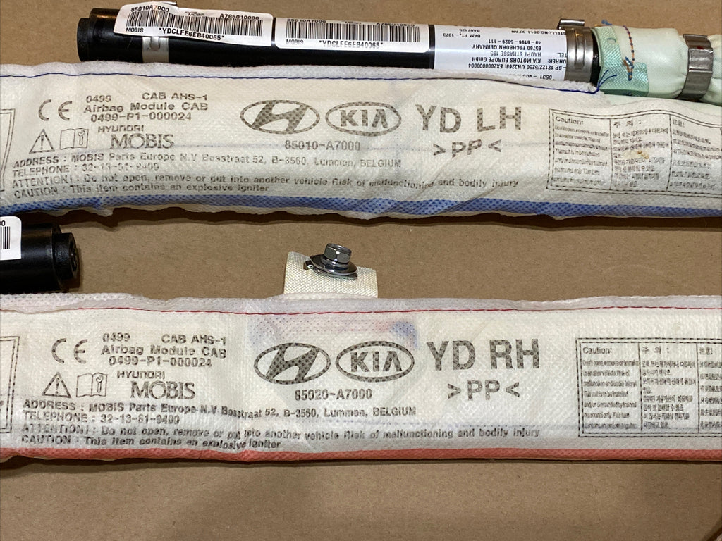 2014 2016 Kia Forte Driver Passenger Roof Curtain Air Bag Airbag Set Pair8