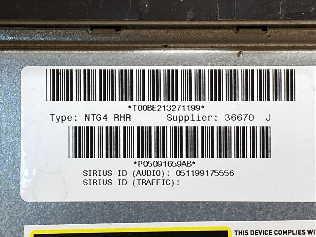 Jeep Dodge Chrysler Touchscreen Radio RHR P05091659AB 05091659AB9