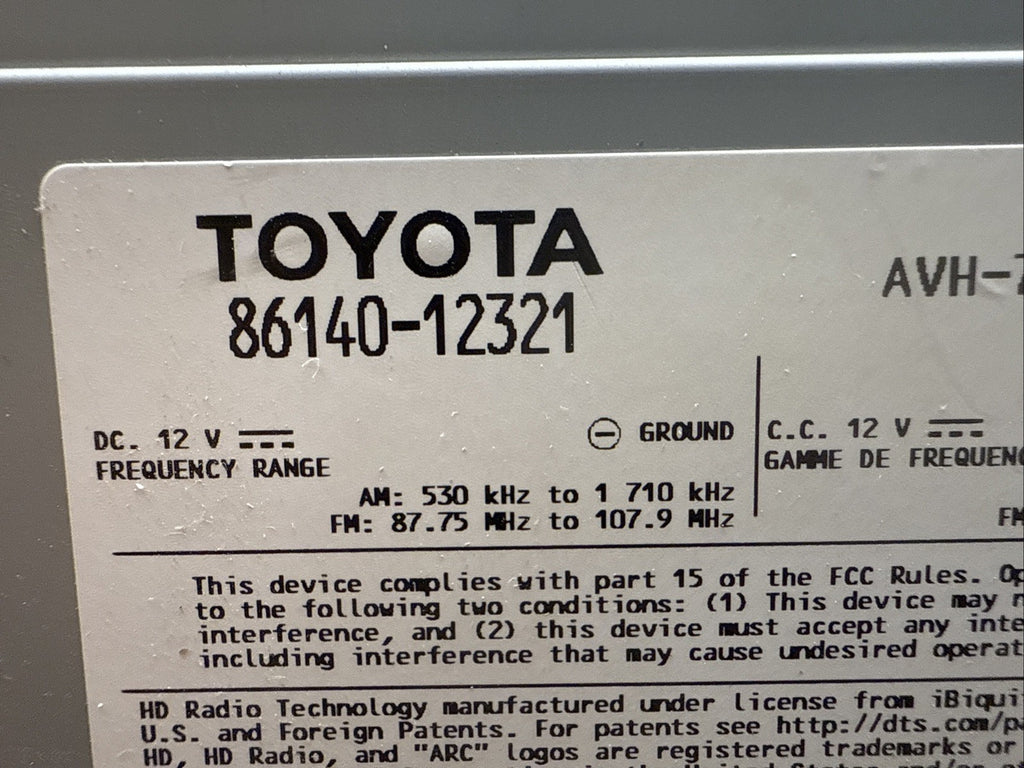 2019 2021 Toyota Rav4 Rav 4 Radio Screen Display Receiver 86140 1232111