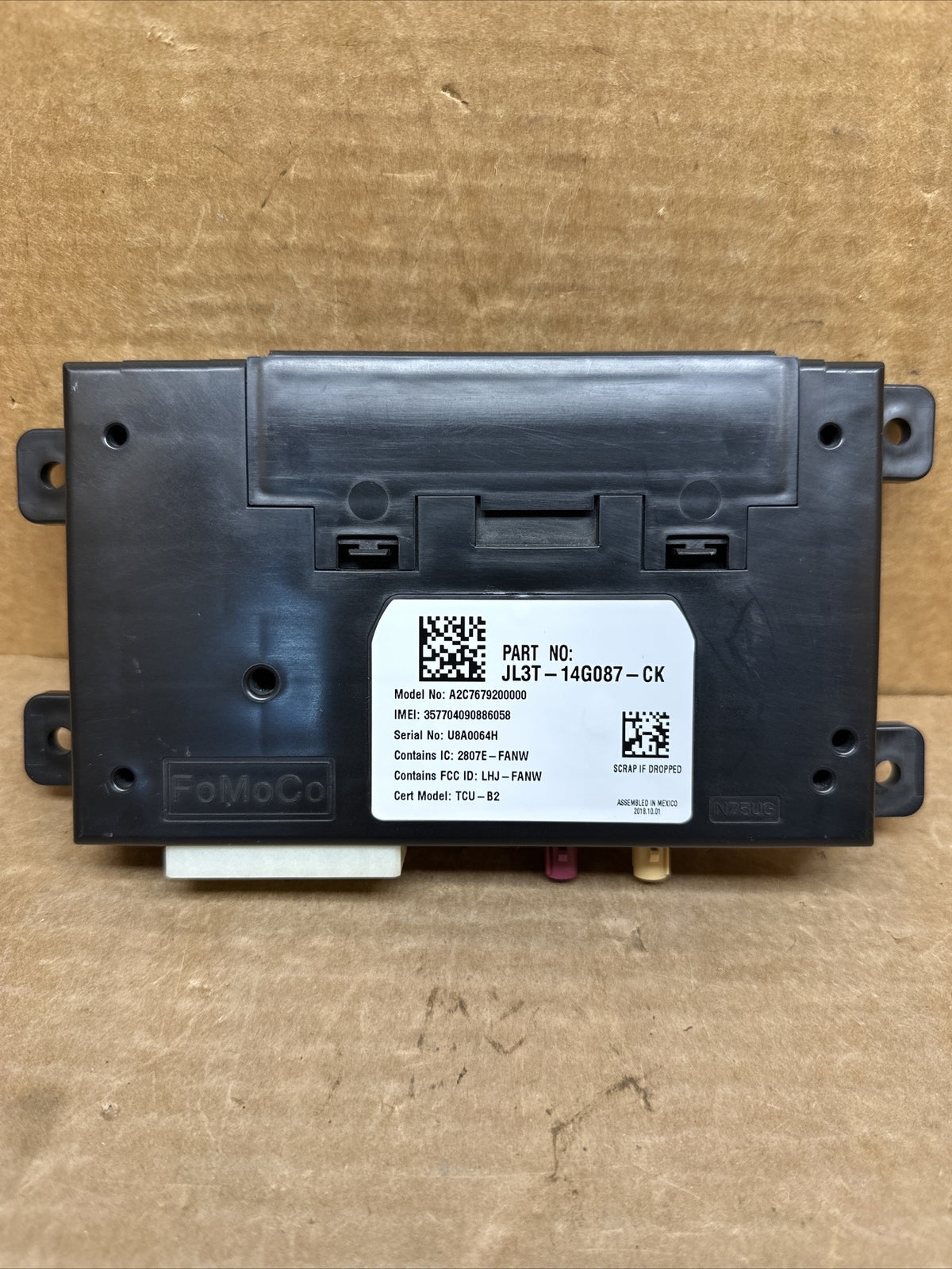 2018 2021 Ford Telemetrics Communications Unit Module 4G JL3T 14G087 CK0