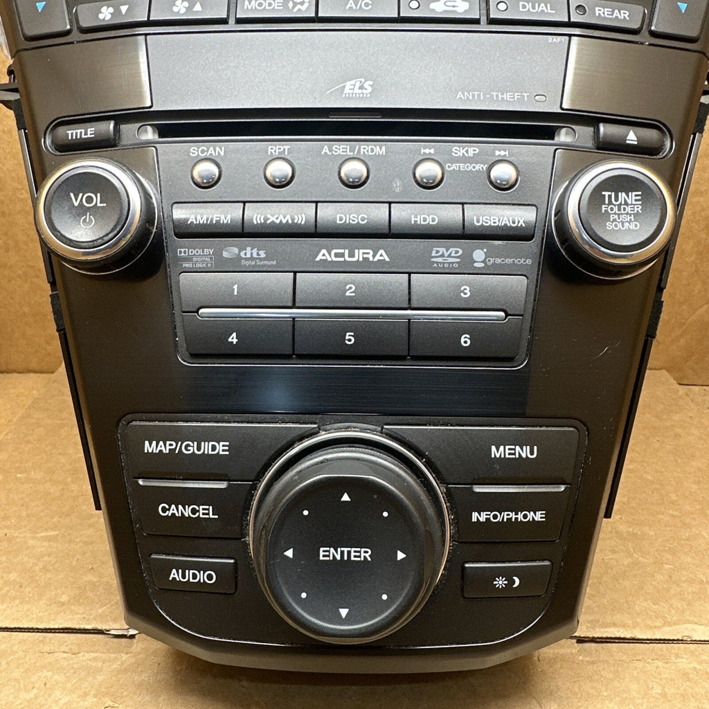 2010 2013 Acura MDX Gracenote Radio Climate Control Map Guide 39101 STX A620 M12