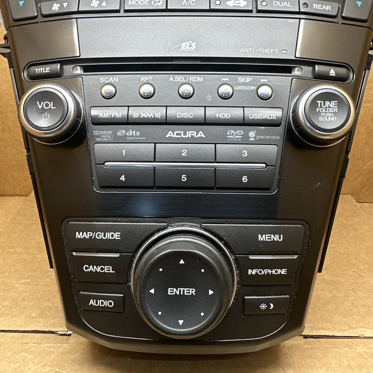2010 2013 Acura MDX Gracenote Radio Climate Control Map Guide 39101 STX A620 M12