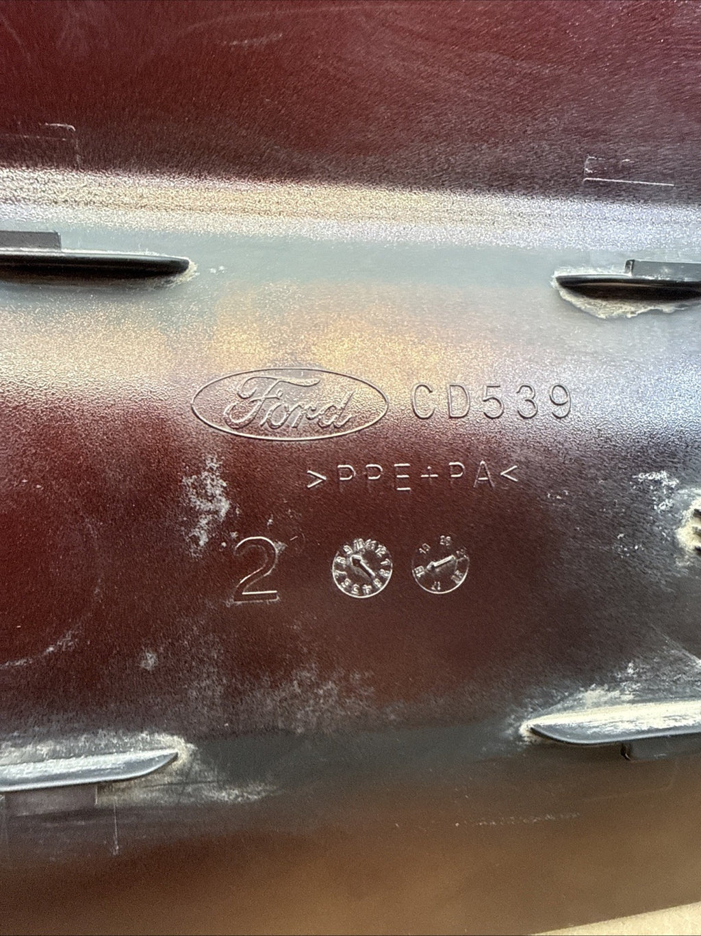 2019-2024 Edge Fuel Gas Tank Filler Door Lid Cover  Maroon Burgundy R3 Scratched7