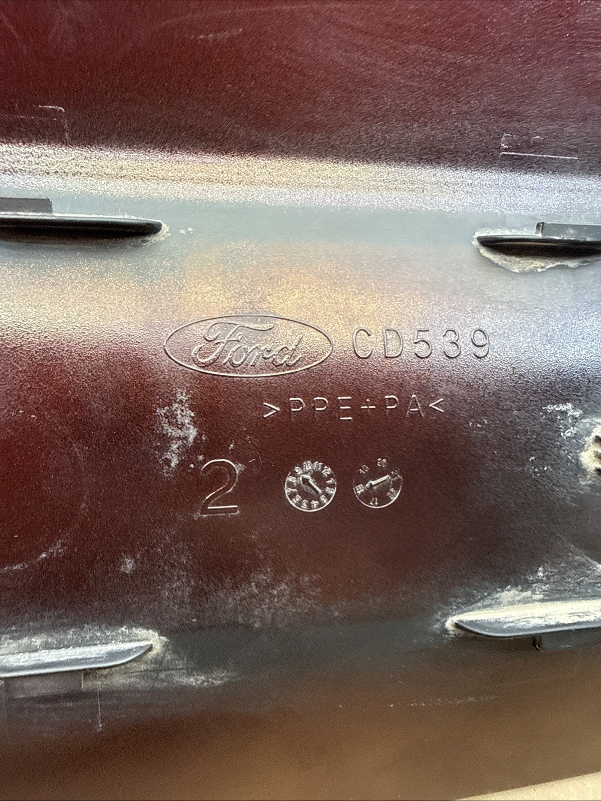 2019-2024 Edge Fuel Gas Tank Filler Door Lid Cover  Maroon Burgundy R3 Scratched7