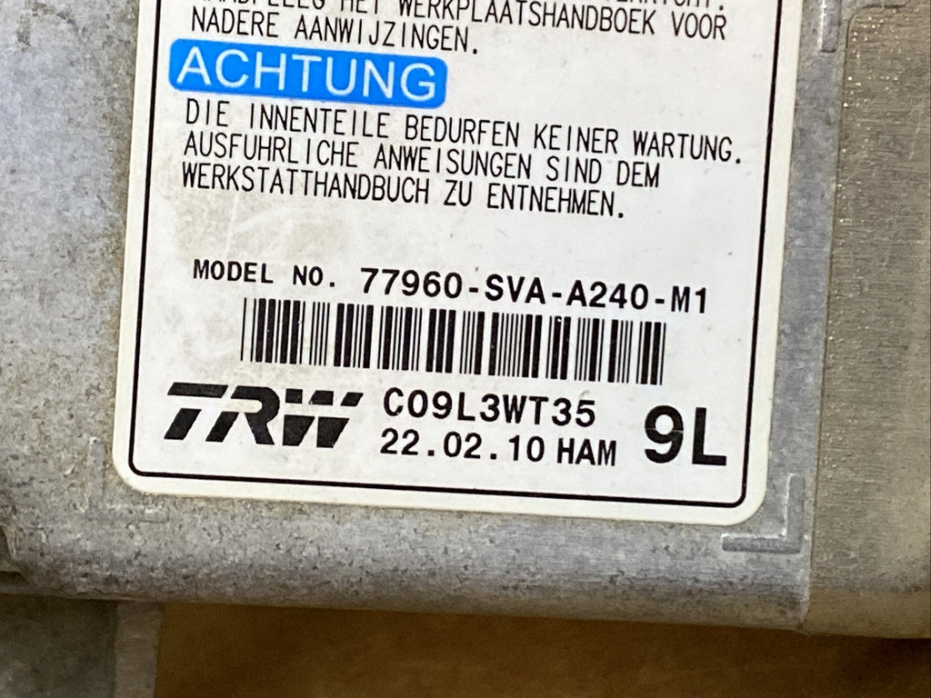 Honda Civic Coupe Air Bag Airbag Computer Control Module 77960 SVA A240 M11