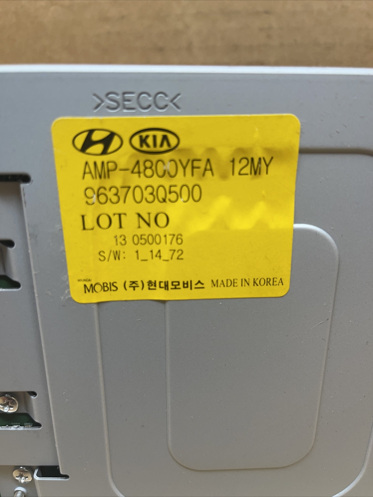 2012 2014 Hyundai Sonata Radio Amp Amplifier  OEM 963703Q5002