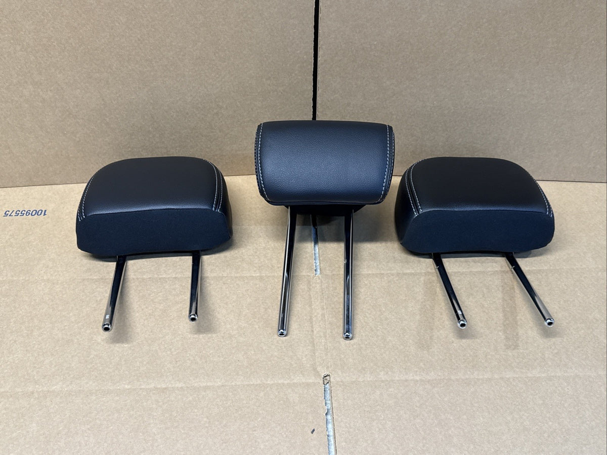2020 2022 Ford Escape Rear 2nd Row Head Rest Headrest Set 3 Leather OEM Black6