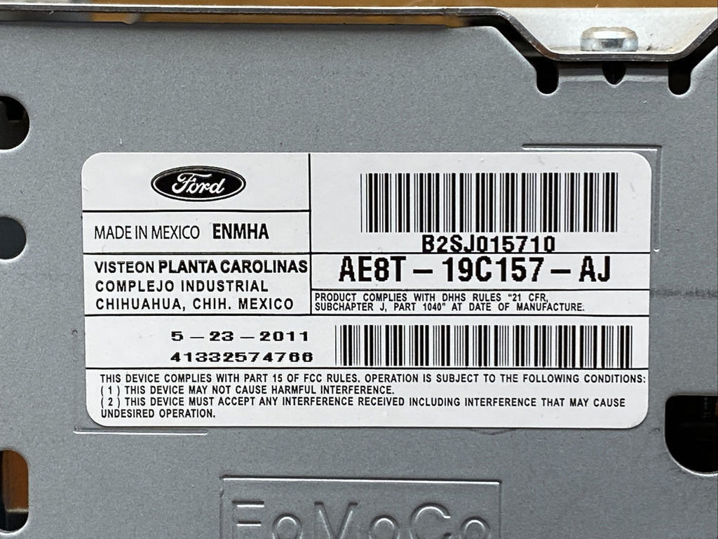 2011 2013 Ford Fiesta Radio Receiver Module Disc Reader AE8T 19C157 AJ7