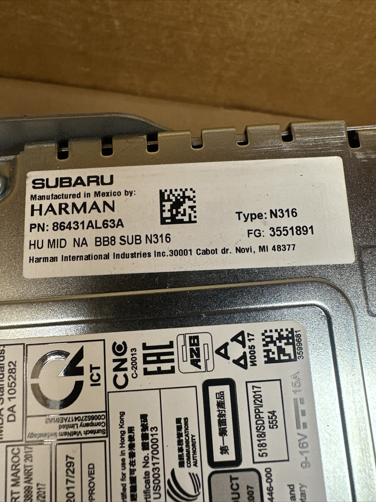 2019 Subaru Legacy Outback Starlink Multimedia APPS Radio Receiver Carplay9