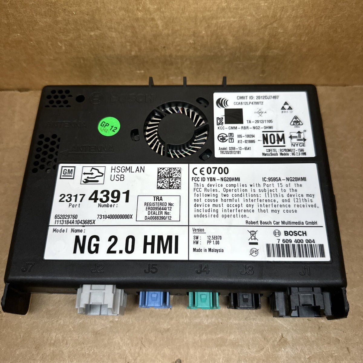 2014 GM HMI Human Machine Interface NG 2.0 Control Module 231743917