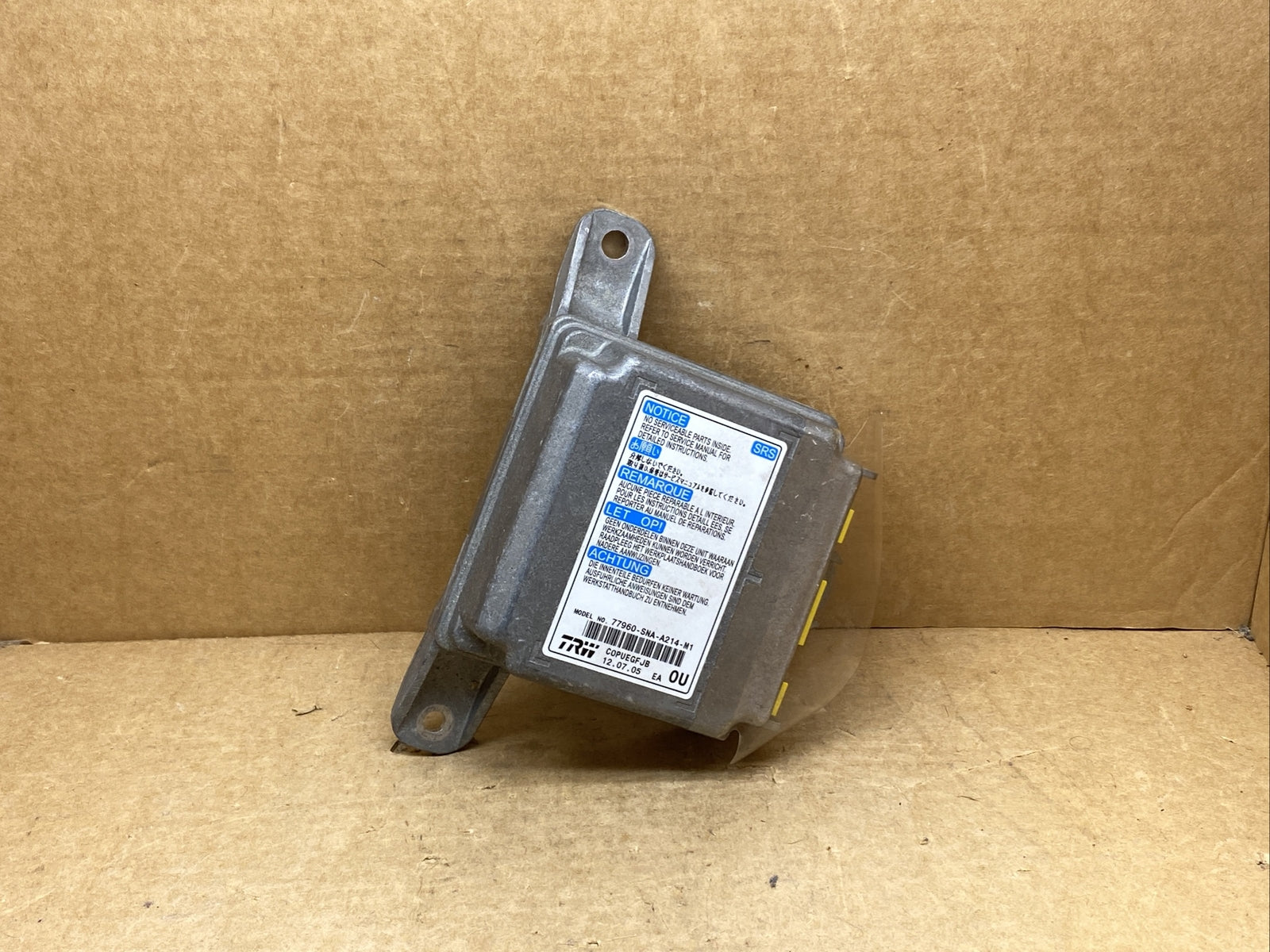 Honda Civic Coupe Air Bag Airbag Computer Control Module 77960 SNA A214 M10