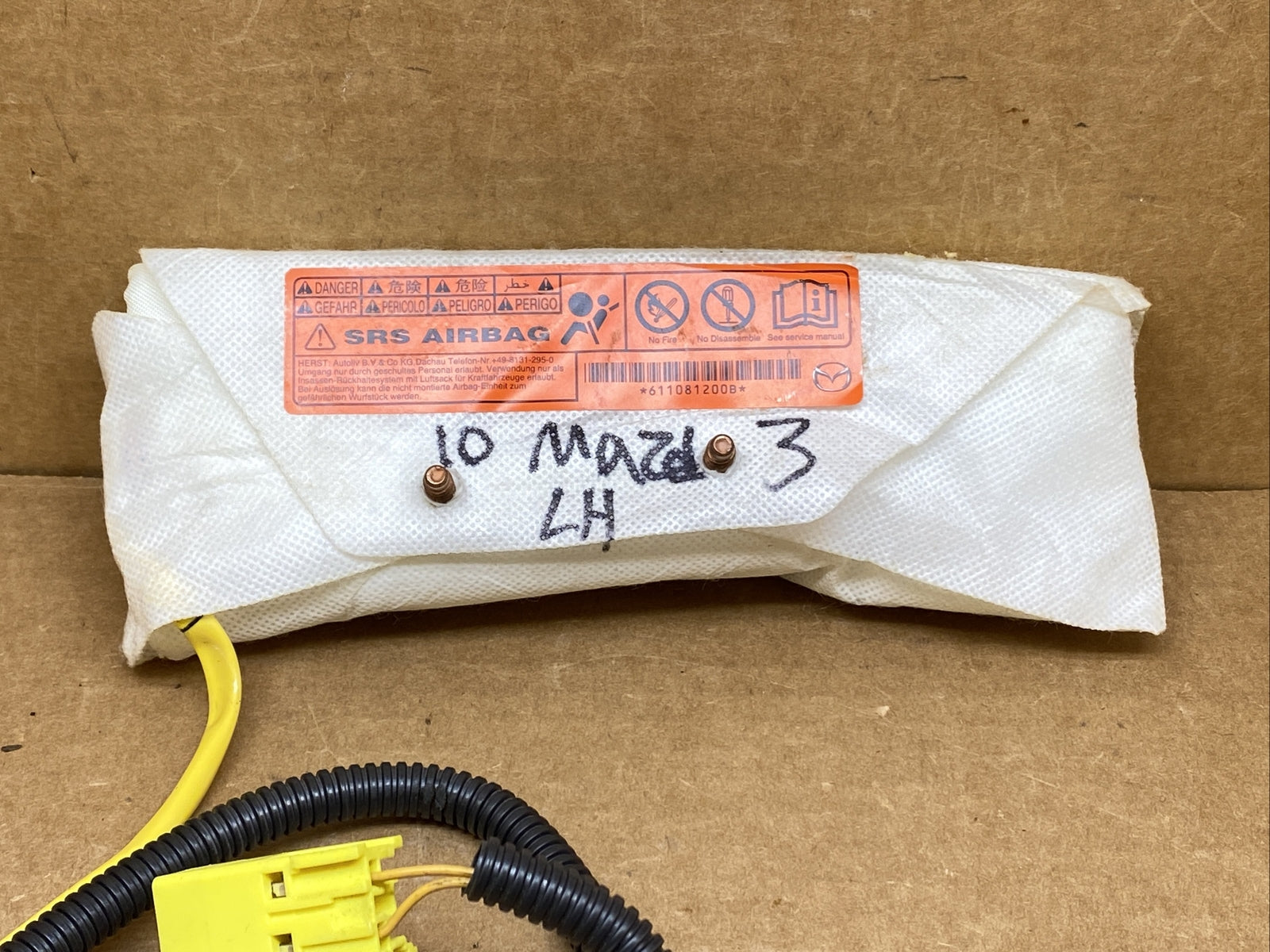 2010 Mazda 3 Mazda3 Front Left Driver Side Seat Air Bag Airbag1