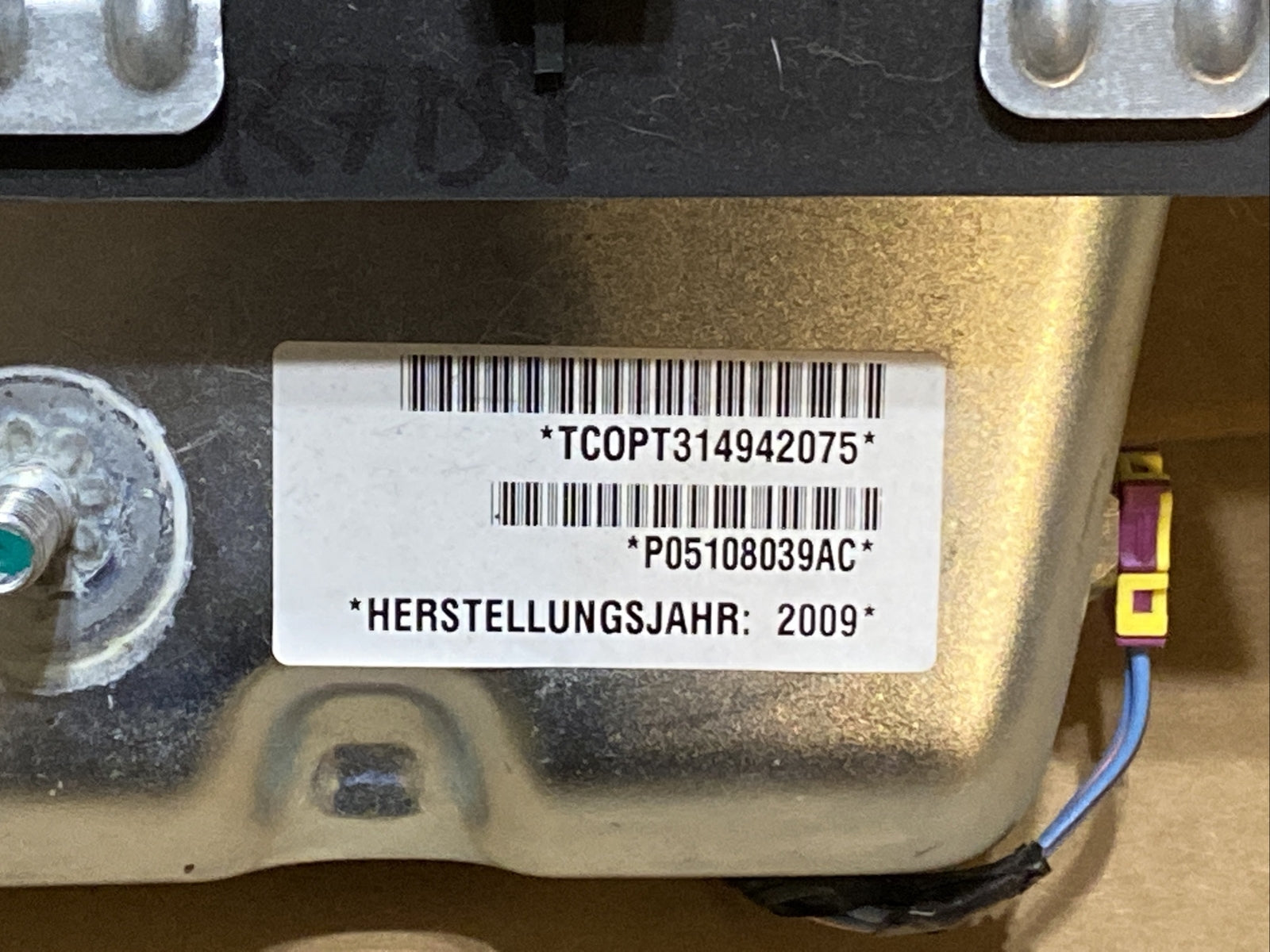 2009 2011 Jeep Liberty Passenger Dash Front Airbag Air Bag RH Right Panel Black4