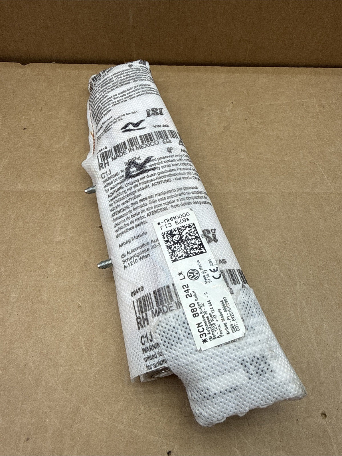 2018-2025 Volkswagen VW Atlas Front Right Side Passenger Seat Air Bag Airbag0