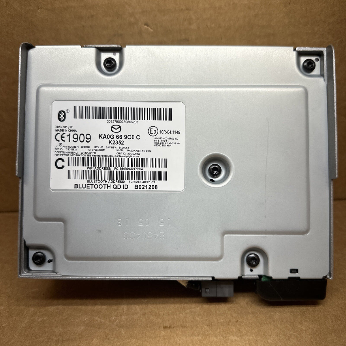 2014 2018 Mazda Connectivity Radio Bluetooth Navigation Receiver  KA0G 66 9C0 C0