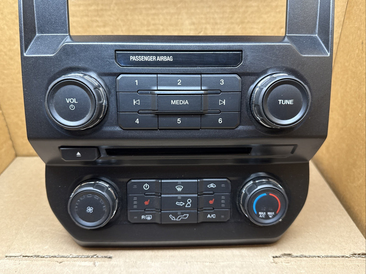 2015 FORD F150 RADIO STEREO CONTROL PANEL W/ TEMPERATURE CONTROL FL3T 18E243 CDJ3