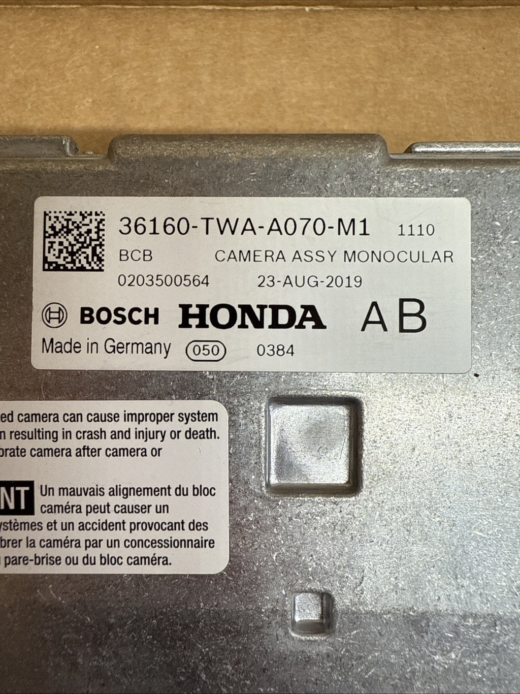 2018 2020 HONDA ACCORD FRONT WINDSHIELD LANE ASSIST CAMERA OEM 36160 TWA A070 M11