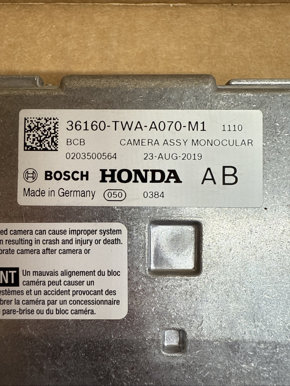 2018 2020 HONDA ACCORD FRONT WINDSHIELD LANE ASSIST CAMERA OEM 36160 TWA A070 M11