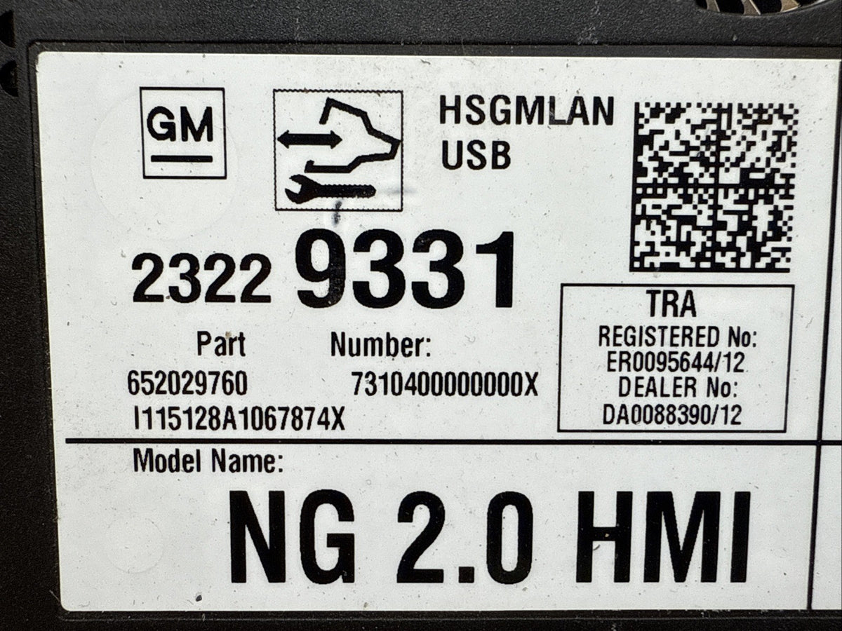 2015 2017 GM HMI Human Machine Interface Control Module 232293311