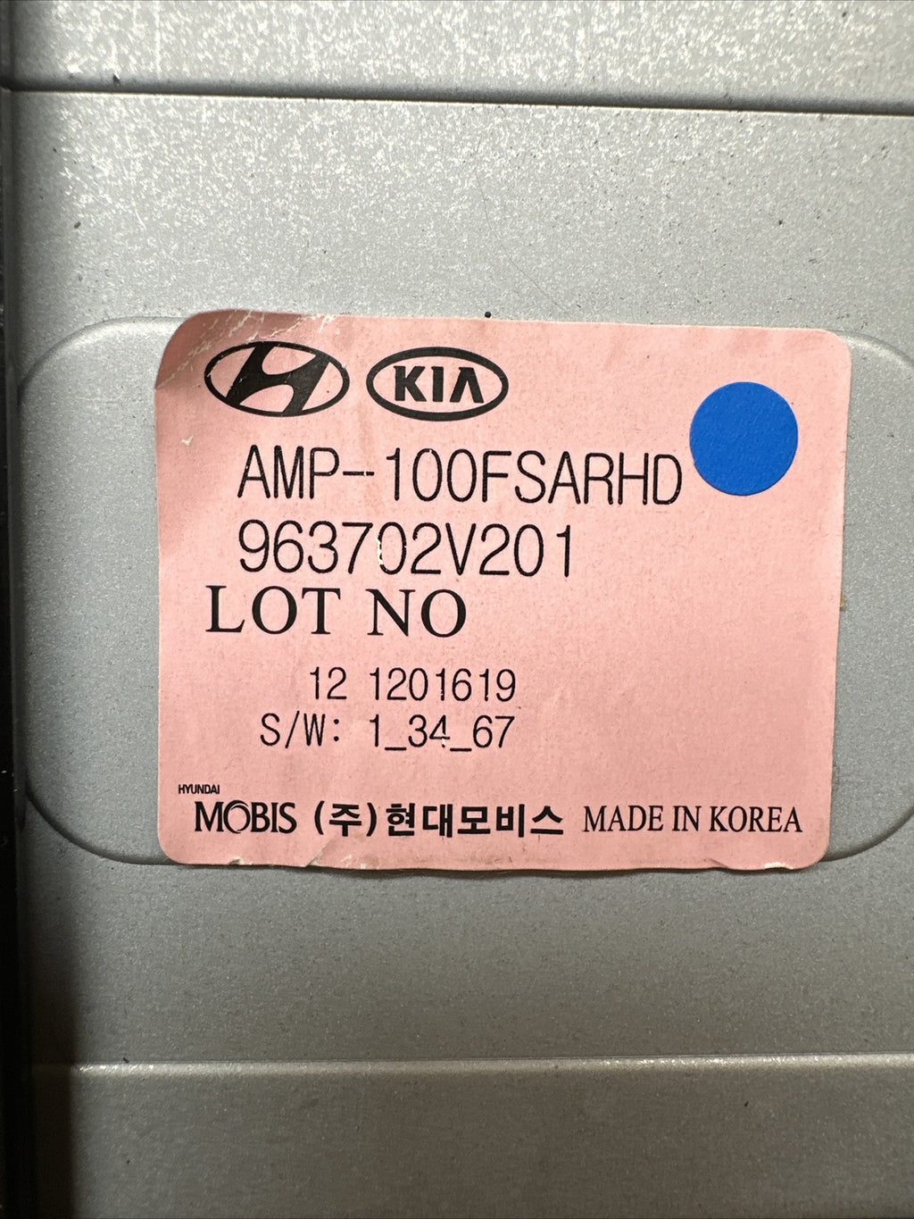 2011 2014 Hyundai Veloster Radio Amplifier Amp Mobis 963702V2017