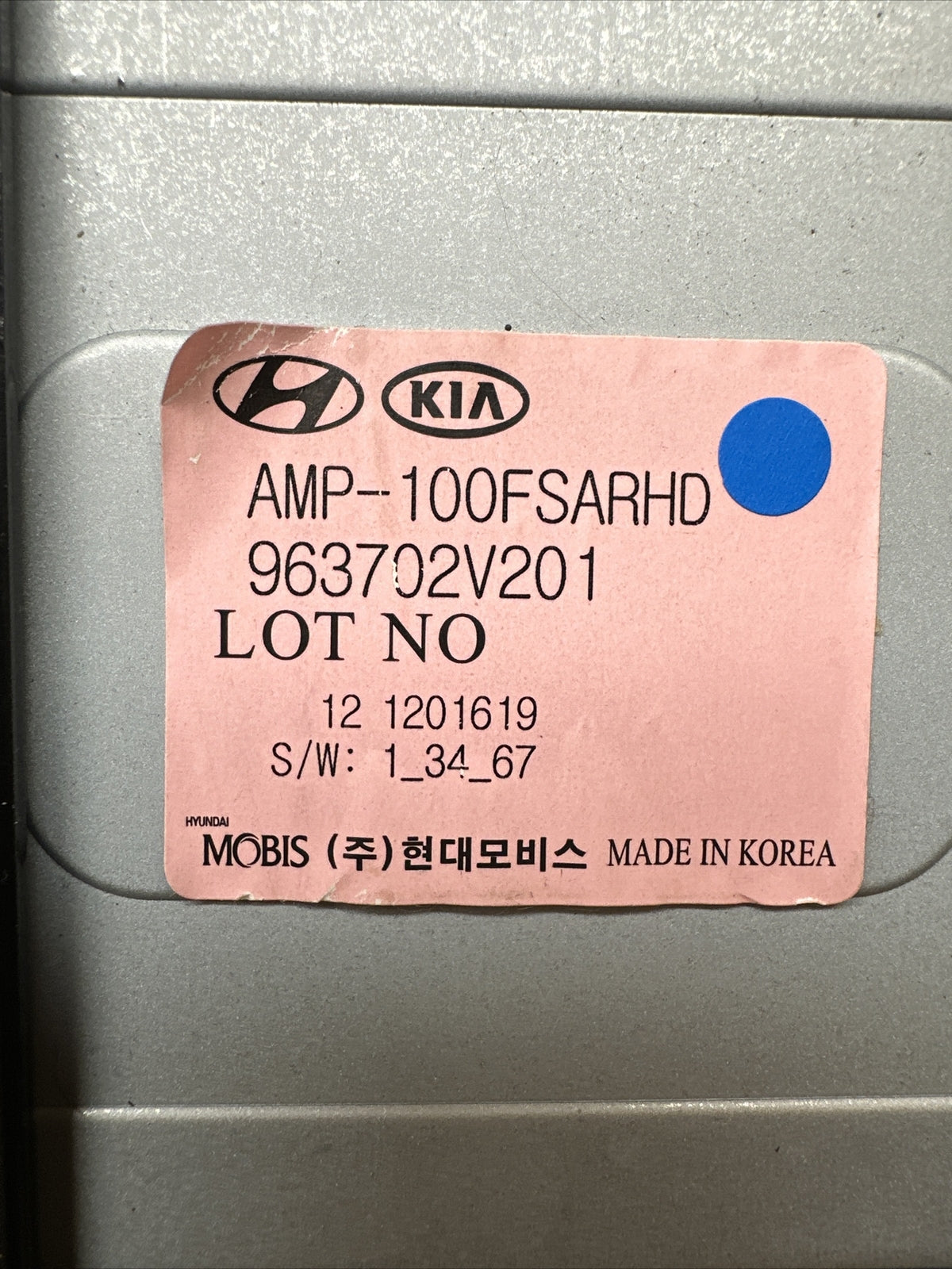 2011 2014 Hyundai Veloster Radio Amplifier Amp Mobis 963702V2017